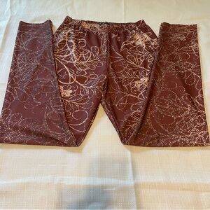 Lily by Firmiana Small Brown Cream Leggings